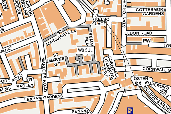 W8 5UL map - OS OpenMap – Local (Ordnance Survey)