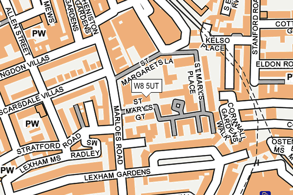 W8 5UT map - OS OpenMap – Local (Ordnance Survey)