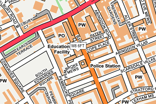 W8 6FT map - OS OpenMap – Local (Ordnance Survey)