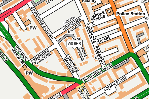 W8 6HR map - OS OpenMap – Local (Ordnance Survey)