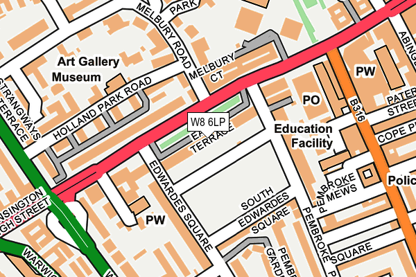 W8 6LP map - OS OpenMap – Local (Ordnance Survey)