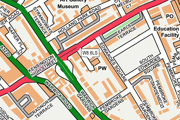 W8 6LS map - OS OpenMap – Local (Ordnance Survey)