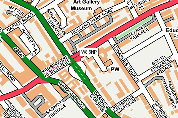 W8 6NP map - OS OpenMap – Local (Ordnance Survey)