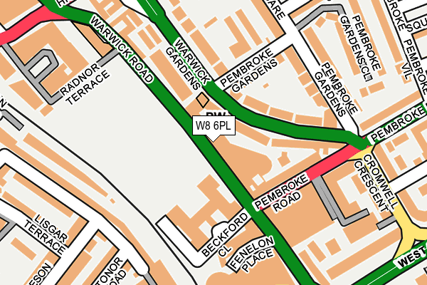 W8 6PL map - OS OpenMap – Local (Ordnance Survey)