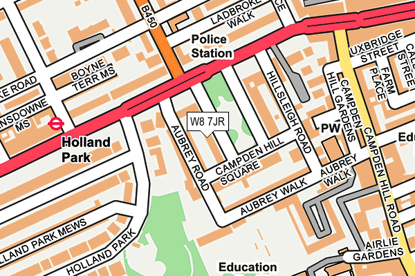 W8 7JR map - OS OpenMap – Local (Ordnance Survey)