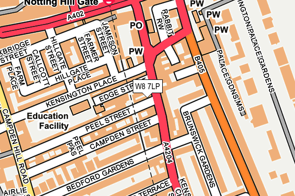 W8 7LP map - OS OpenMap – Local (Ordnance Survey)