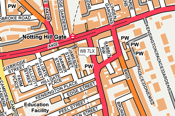 W8 7LX map - OS OpenMap – Local (Ordnance Survey)