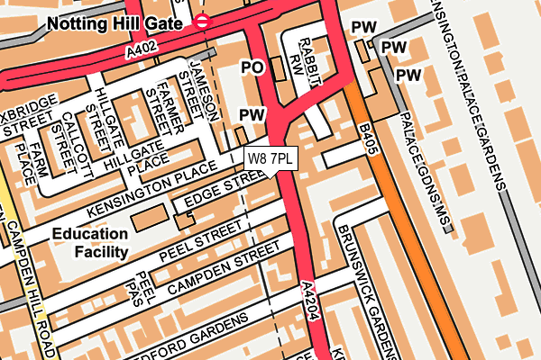 W8 7PL map - OS OpenMap – Local (Ordnance Survey)