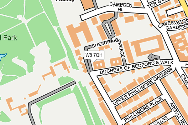 W8 7QH map - OS OpenMap – Local (Ordnance Survey)