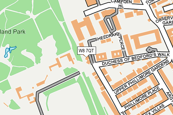 W8 7QT map - OS OpenMap – Local (Ordnance Survey)