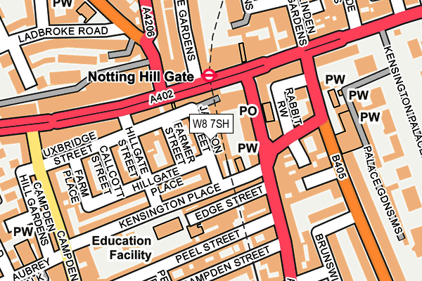 W8 7SH map - OS OpenMap – Local (Ordnance Survey)