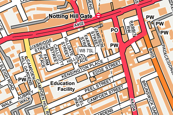 W8 7SL map - OS OpenMap – Local (Ordnance Survey)