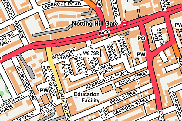 W8 7SR map - OS OpenMap – Local (Ordnance Survey)