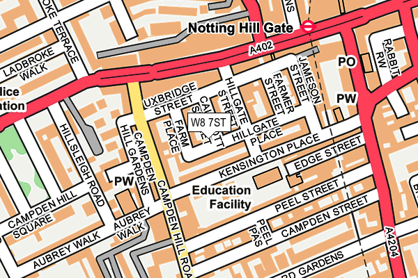 W8 7ST map - OS OpenMap – Local (Ordnance Survey)