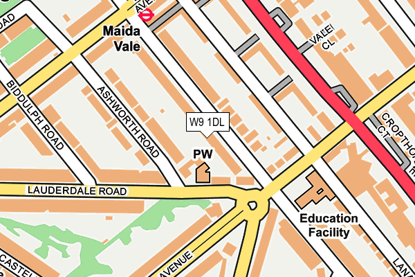 W9 1DL map - OS OpenMap – Local (Ordnance Survey)