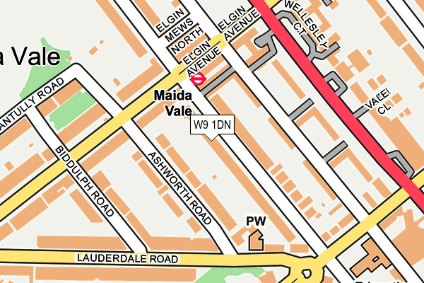 W9 1DN map - OS OpenMap – Local (Ordnance Survey)