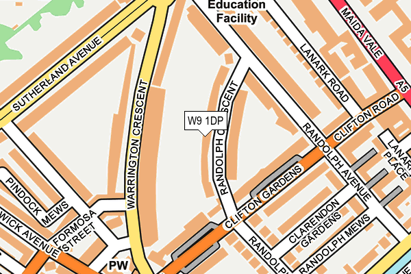 W9 1DP map - OS OpenMap – Local (Ordnance Survey)