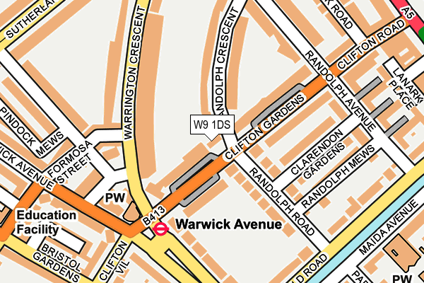 W9 1DS map - OS OpenMap – Local (Ordnance Survey)