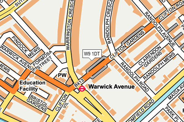 W9 1DT map - OS OpenMap – Local (Ordnance Survey)