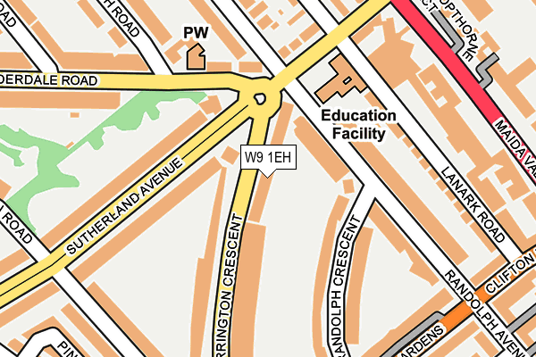 W9 1EH map - OS OpenMap – Local (Ordnance Survey)