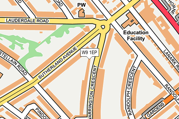 W9 1EP map - OS OpenMap – Local (Ordnance Survey)