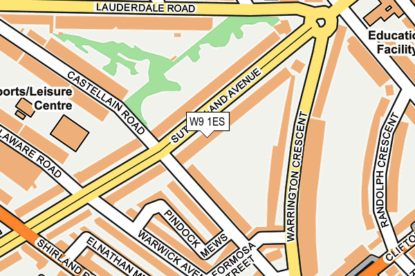 W9 1ES map - OS OpenMap – Local (Ordnance Survey)