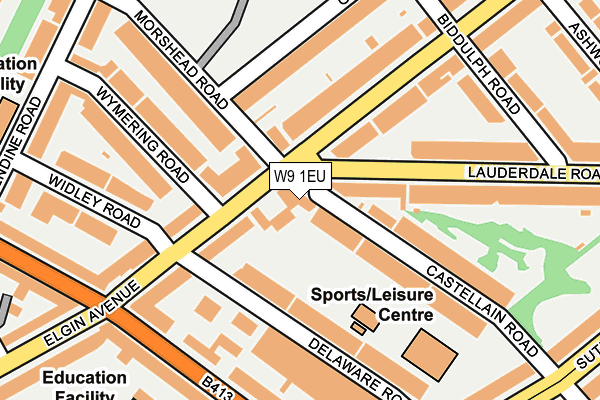 W9 1EU map - OS OpenMap – Local (Ordnance Survey)