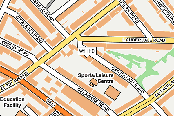 W9 1HD map - OS OpenMap – Local (Ordnance Survey)