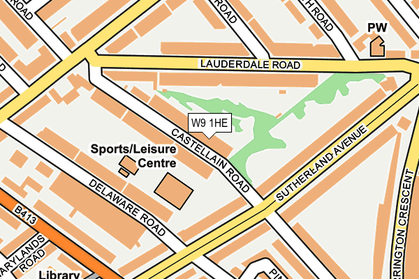 W9 1HE map - OS OpenMap – Local (Ordnance Survey)