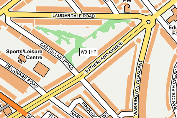 W9 1HP map - OS OpenMap – Local (Ordnance Survey)