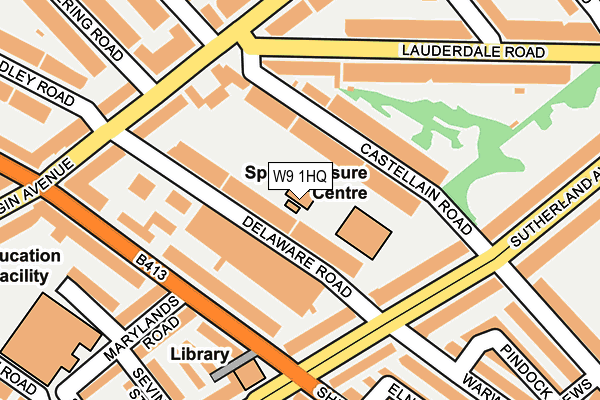 W9 1HQ map - OS OpenMap – Local (Ordnance Survey)