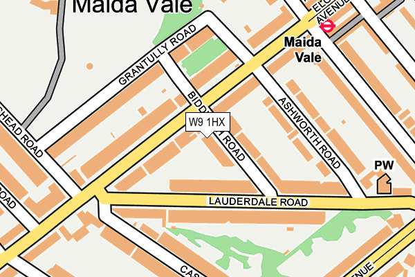 W9 1HX map - OS OpenMap – Local (Ordnance Survey)