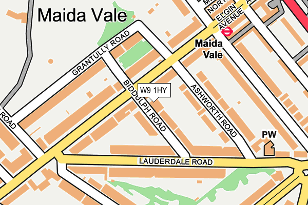 W9 1HY map - OS OpenMap – Local (Ordnance Survey)