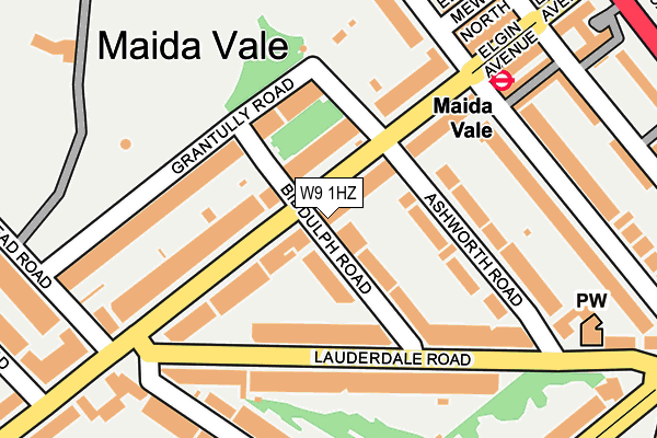 W9 1HZ map - OS OpenMap – Local (Ordnance Survey)