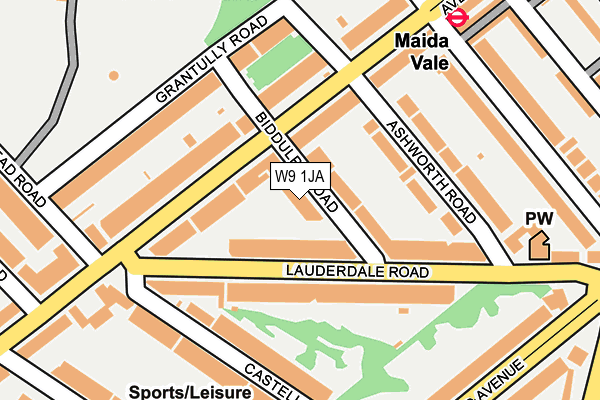 W9 1JA map - OS OpenMap – Local (Ordnance Survey)