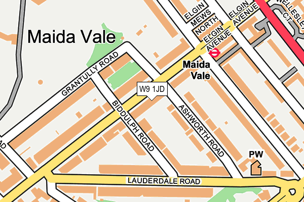 W9 1JD map - OS OpenMap – Local (Ordnance Survey)
