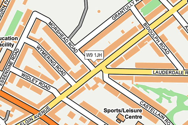 W9 1JH map - OS OpenMap – Local (Ordnance Survey)