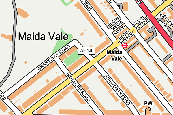 W9 1JL map - OS OpenMap – Local (Ordnance Survey)