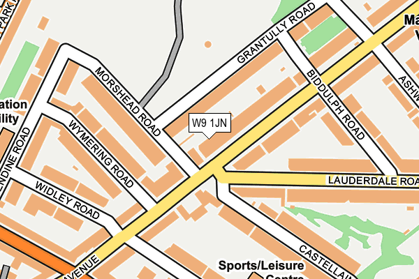 W9 1JN map - OS OpenMap – Local (Ordnance Survey)