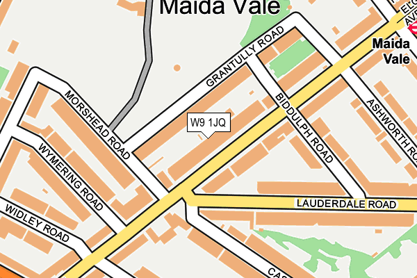W9 1JQ map - OS OpenMap – Local (Ordnance Survey)