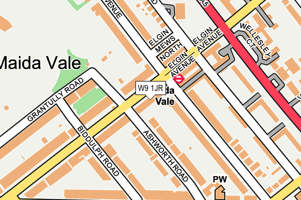 W9 1JR map - OS OpenMap – Local (Ordnance Survey)