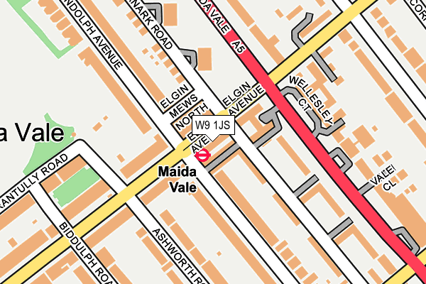 W9 1JS map - OS OpenMap – Local (Ordnance Survey)