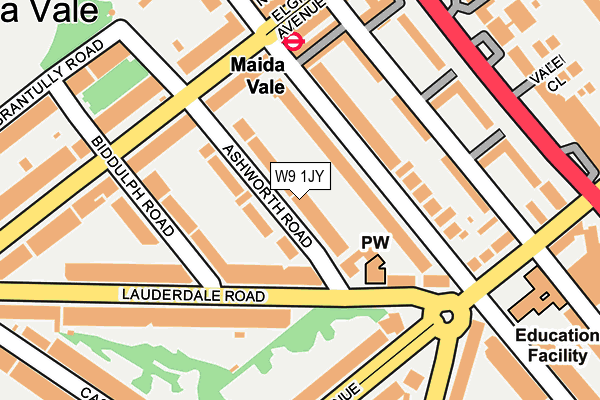 W9 1JY map - OS OpenMap – Local (Ordnance Survey)