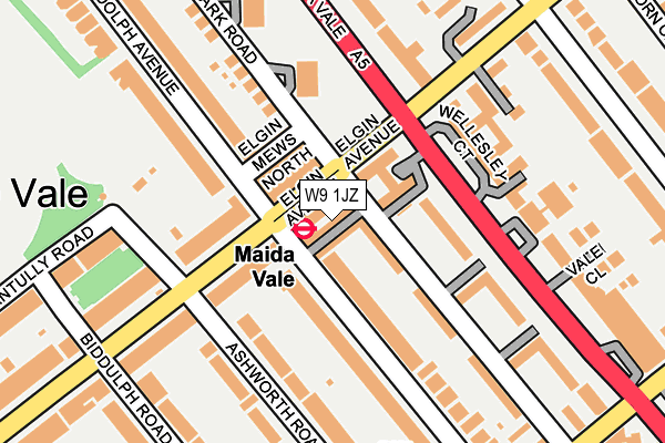 W9 1JZ map - OS OpenMap – Local (Ordnance Survey)