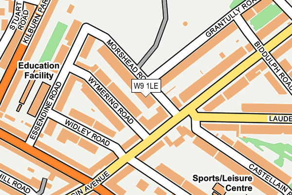 W9 1LE map - OS OpenMap – Local (Ordnance Survey)