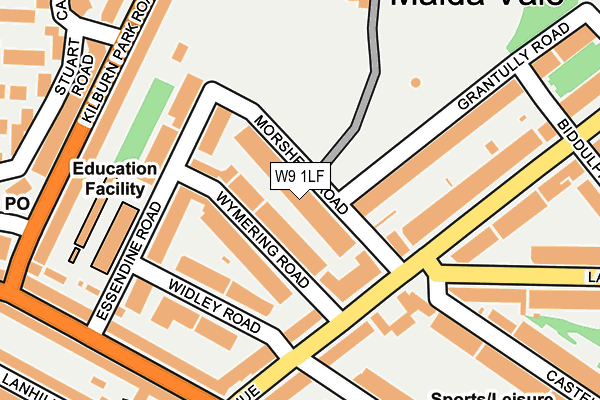 W9 1LF map - OS OpenMap – Local (Ordnance Survey)