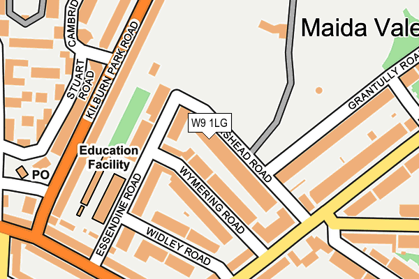 W9 1LG map - OS OpenMap – Local (Ordnance Survey)