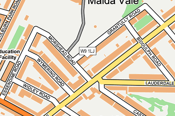 W9 1LJ map - OS OpenMap – Local (Ordnance Survey)