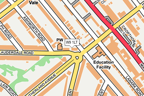 W9 1LT map - OS OpenMap – Local (Ordnance Survey)