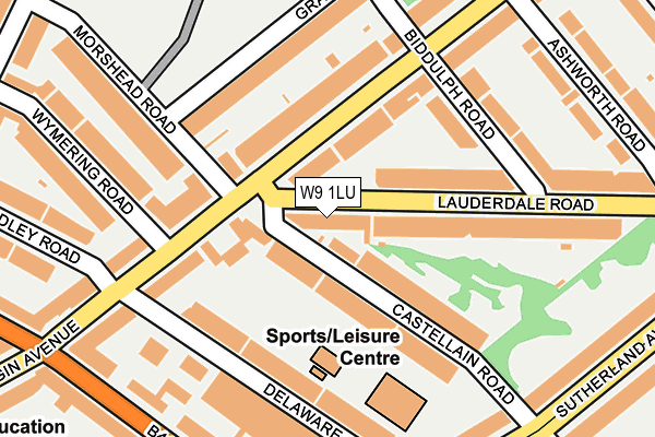 W9 1LU map - OS OpenMap – Local (Ordnance Survey)
